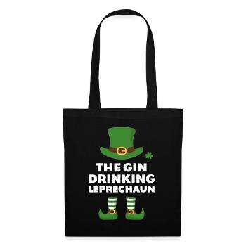 Der Gin trinkende Kobold - Stoffbeutel - Schwarz - Vorne