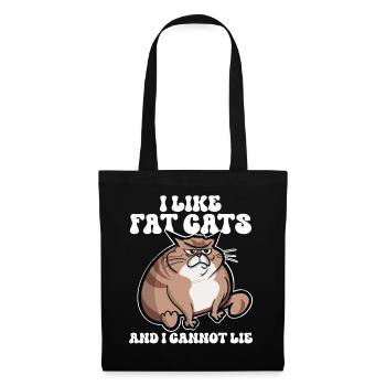Fat cat - Tote Bag - black - Front