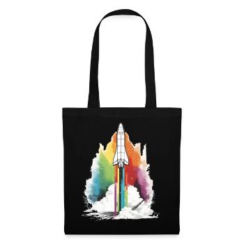 Rainbow Rocket - Tote Bag - black - Front