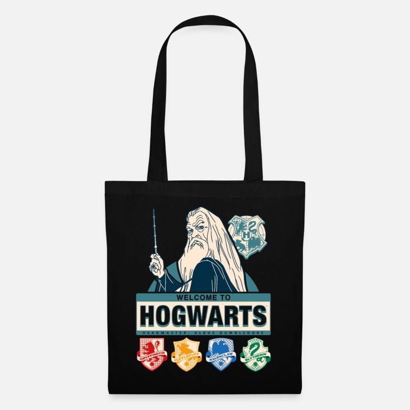 Harry Potter Welcome To Hogwarts Dumbledore - Tote Bag - black
