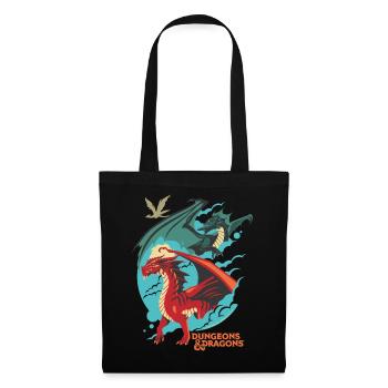 Dungeons And Dragons Dragon Vert Et Rouge - Sac en tissu - noir - Devant