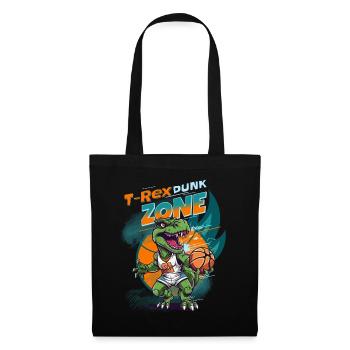 Basketball Dinosaure T-Rex Animal Player Cartoon - Sac en tissu - noir - Devant