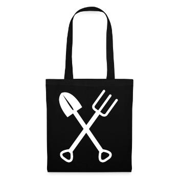 Outils de jardinier Jardin Spade Pelle Râteau - Sac en tissu - noir - Devant