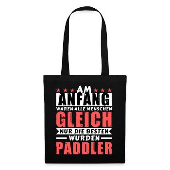 Am Anfang waren alle gleich - Paddler Edition - Stoffbeutel - Schwarz - Vorne