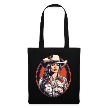 Western Girl - Stoffbeutel - Schwarz - Vorne