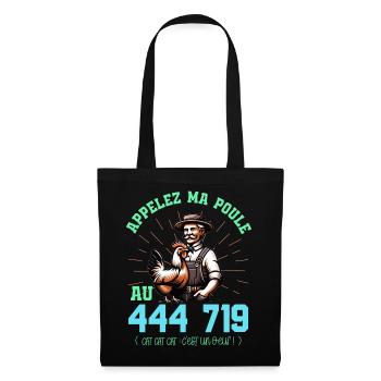 Appelez ma poule au Cat Cat Cat : C'est un oeuf ! - Sac en tissu - noir - Devant
