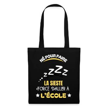 La Sieste Forcée À l'École - Sac en tissu - noir - Devant