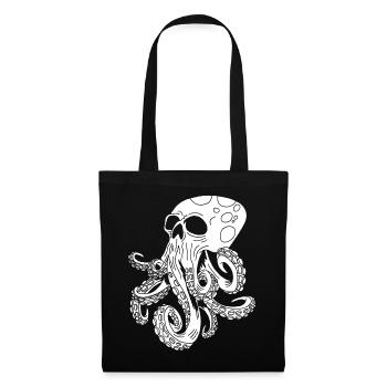 Octopus Skull - Tote Bag - black - Front