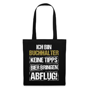 Je suis comptable - apporte de la bière et décolle - Sac en tissu - noir - Devant