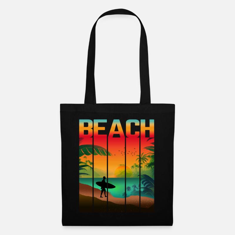PLAGE ÎLE TROPICALE - Sac en tissu - noir