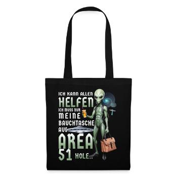 Funny Alien - Tote Bag - black - Front