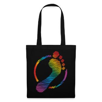 rainbow footprint rainbow footprint - Tote Bag - black - Front