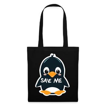 An adorable penguin to save - Tote Bag - black - Front