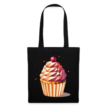 Cupcake – Farbenfrohes Design voller Genussfreude - Stoffbeutel - Schwarz - Vorne