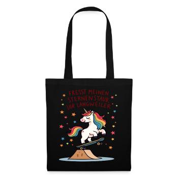 Planche à roulettes Licorne - Sac en tissu - noir - Devant
