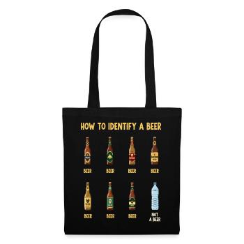 Bier-Identifizierungs-Guide - Stoffbeutel - Schwarz - Vorne