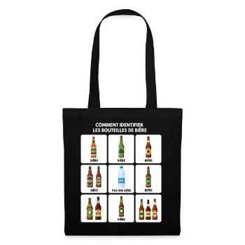 Bier-Identifizierungs-Guide - Stoffbeutel - Schwarz - Vorne