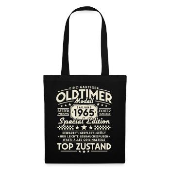 Vintage classic car model 1965 year of manufacture - Tote Bag - black - Front