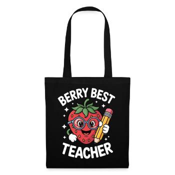 Berry Bester Lehrer Grundschullehrer - Stoffbeutel - Schwarz - Vorne