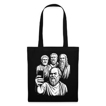 Philosophes grecs antiques Selfie - Sac en tissu - noir - Devant