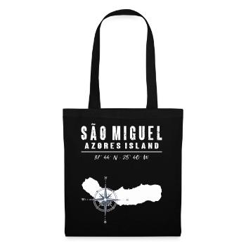 São Miguel Azores Compass Retro - Tote Bag - black - Front