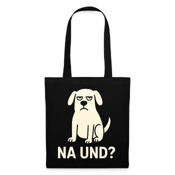 Grummel Hund Na Und Meme - Stoffbeutel - Schwarz - Vorne