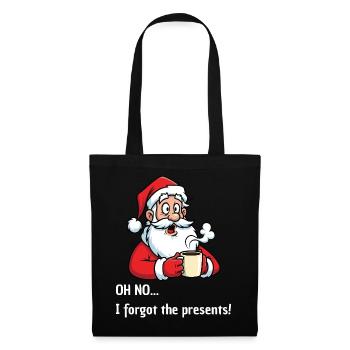 Joyeux Père Noël – J’ai oublié les cadeaux - Sac en tissu - noir - Devant