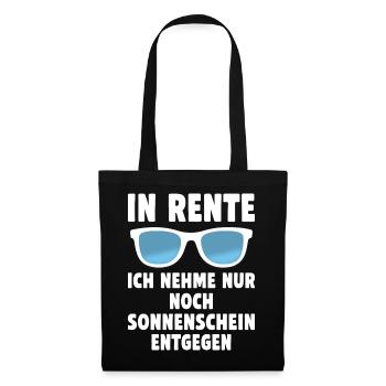 Retraité, je n’accepte que le soleil - Sac en tissu - noir - Devant