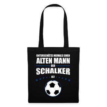 Alter Mann - Schalker Geschenk | Retro Vintage - Stoffbeutel - Schwarz - Vorne