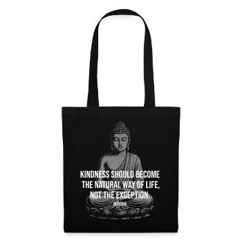 La bonté du Bouddha : Vie naturelle - Sac en tissu - noir - Devant