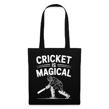 Lustiges Kricket Spruch Vintage Cricket Spiel - Stoffbeutel - Schwarz - Vorne