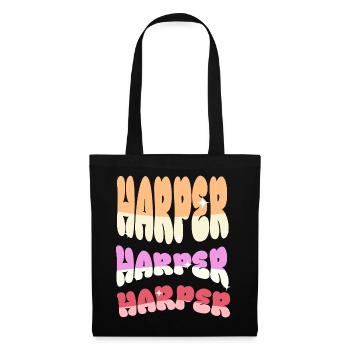 Harpiste - Sac en tissu - noir - Devant