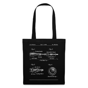 Vintage Screwdriver Patent Blueprint - Tote Bag - black - Front