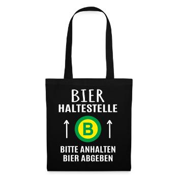 Bière, tente, bière, Arrêt cadeau de bière pour les buveurs. - Sac en tissu - noir - Devant