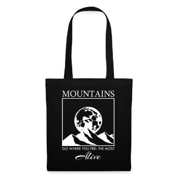 Mountain Range with the Moon - Tote Bag - black - Front