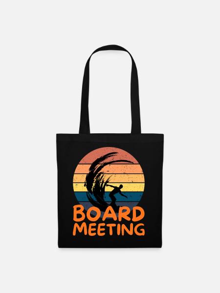 Surfing Board Meeting - Stoffbeutel - Schwarz