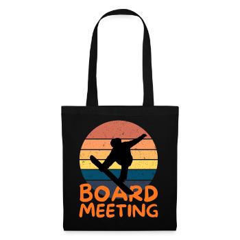 Snowboarding Board Meeting - Stoffbeutel - Schwarz - Vorne
