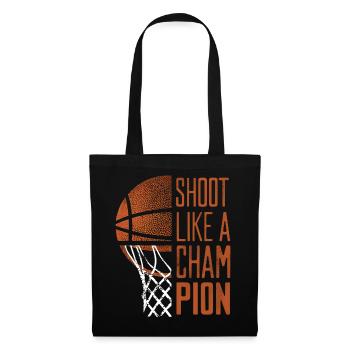 Shoot Like A Champion Basketball Quote - Tote Bag - black - Front