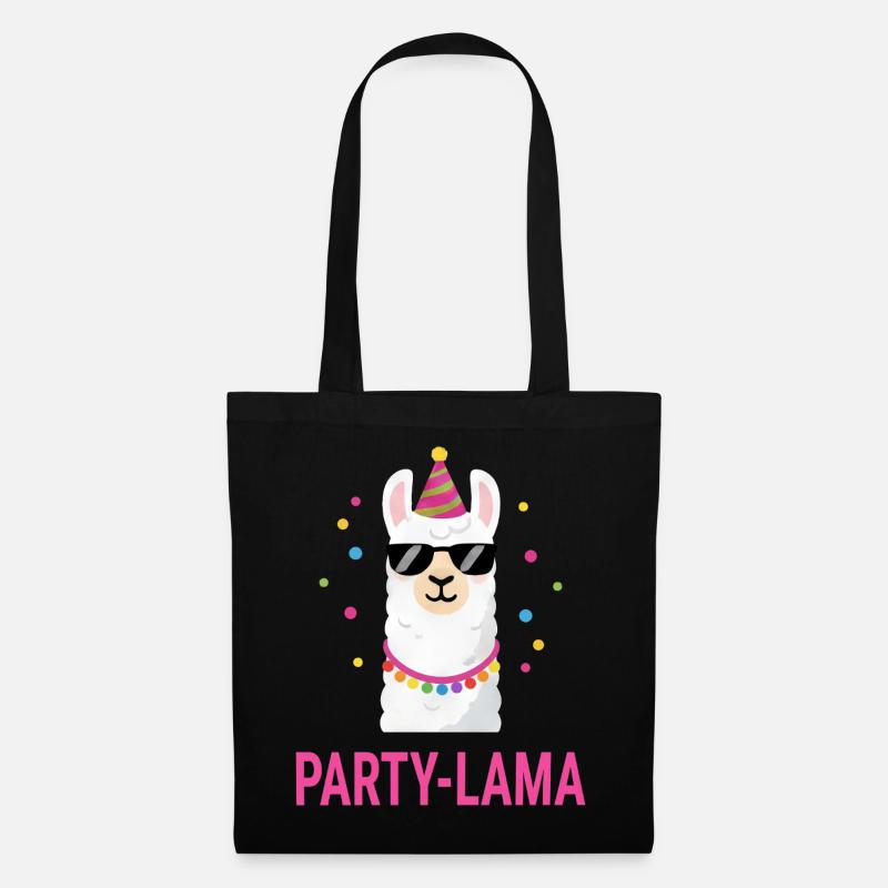 Lama Kostüm Fasching Karneval Gruppe Damen Herren - Stoffbeutel - Schwarz