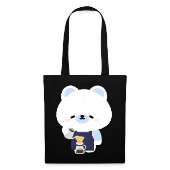 Barista Polar Bear Douillet - Sac en tissu - noir - Devant