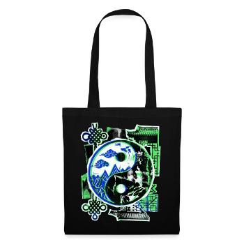 Yin Und Yang Asiatisch - Stoffbeutel - Schwarz - Vorne