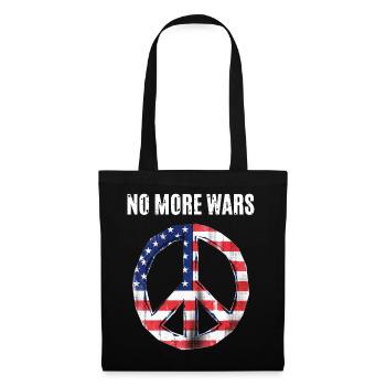 Peace USA Flag Against War - Tote Bag - black - Front