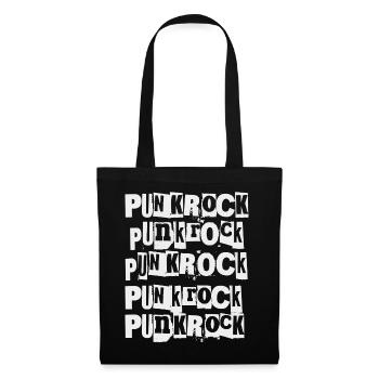 Punk Rock Repetition Print - Tote Bag - black - Front