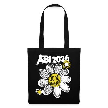 Remise des diplômes du lycée Graffiti avec des vêtements urbains à la fleur jaune - Sac en tissu - noir - Devant