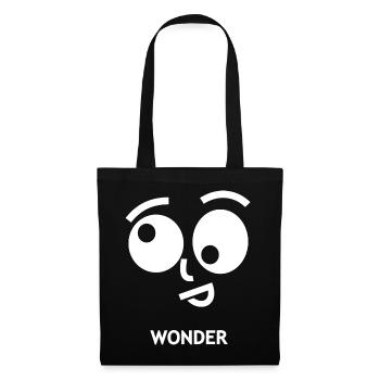 Wonder Happy Face Illustration - Stoffbeutel - Schwarz - Vorne