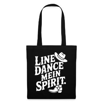 Line Dance Mein Spirit - Stoffbeutel - Schwarz - Vorne