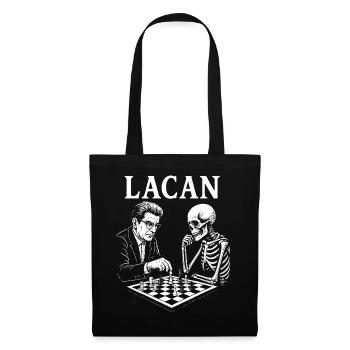 Jacques Lacan plays chess with skeleton - Tote Bag - black - Front