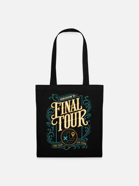 Grooms Final Tour JGA Design - Stoffbeutel - Schwarz