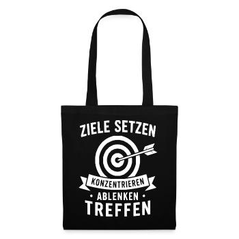 Ziele setzen: Fokus treffen - Stoffbeutel - Schwarz - Vorne