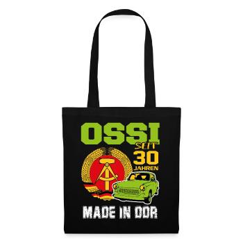 Geburtstag DDR Ossi Ost Produkt 30 Jahre - Stoffbeutel - Schwarz - Vorne